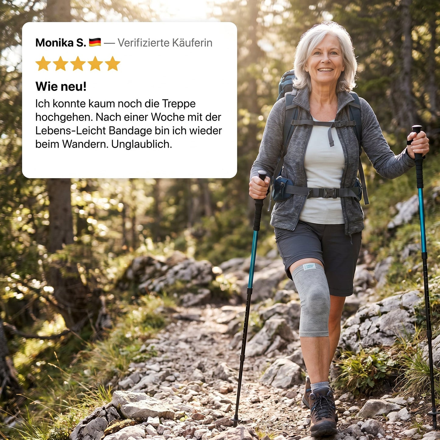 Premium Bamboo Knie Bandage (Single)